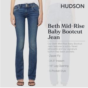 NWT Hudson Beth Baby Boot Cut Jeans